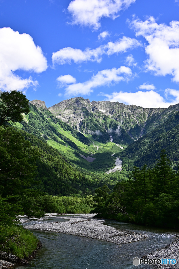 梓川左岸を行く