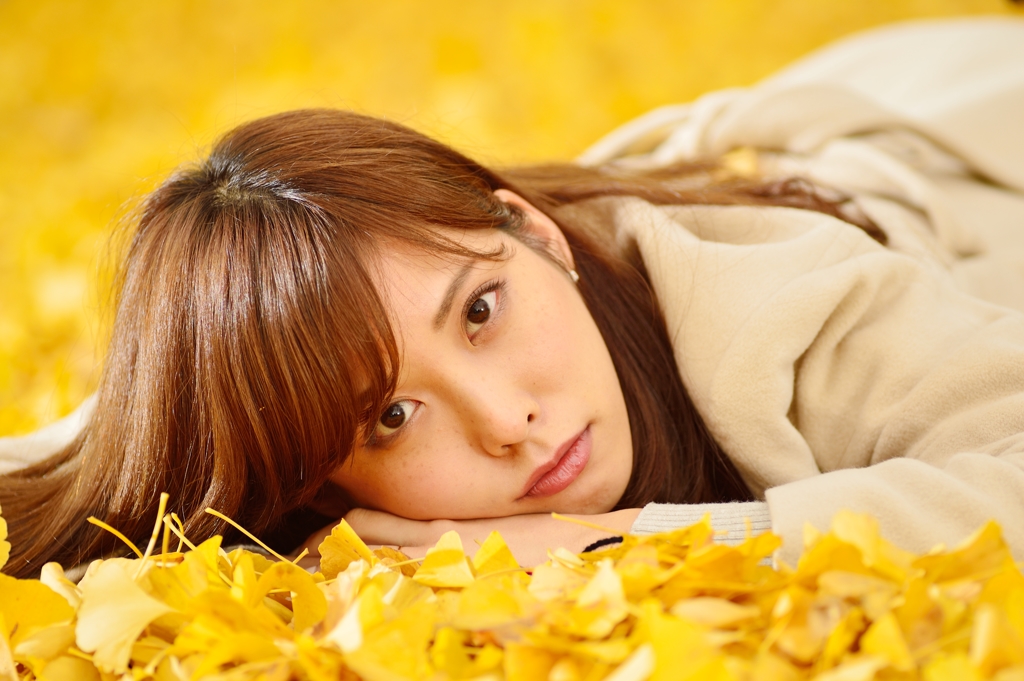 銀杏の絨毯とべっぴんさん3
