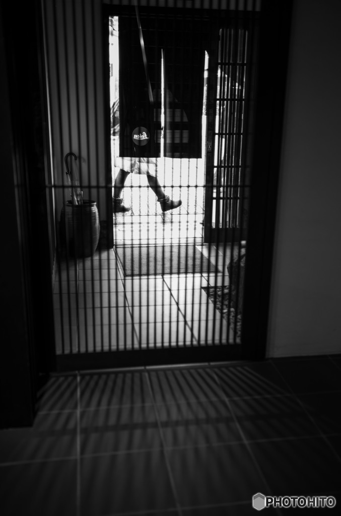 格子戸からの眺め