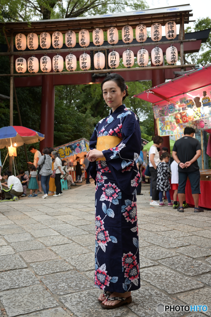 浴衣でお祭り