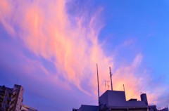 燃えるような空