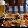 サービスのビールと