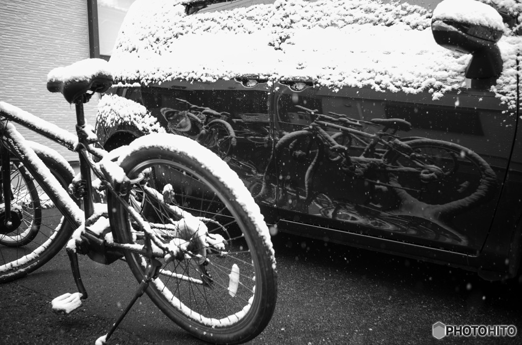 車への映り込み