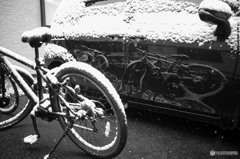 車への映り込み