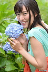 紫陽花を愛でる