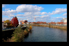 桜川の紅葉