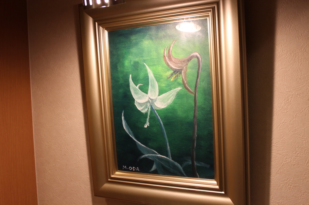 油絵をライティング