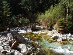 槍ヶ岳へ向かう途中の沢