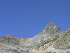 槍ヶ岳　秋晴れ