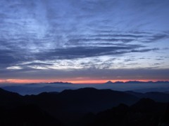 槍ヶ岳の朝