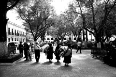 町に繰り出す原住民達。