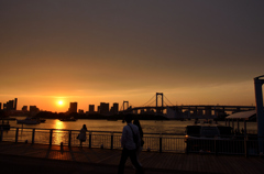 お台場の夕暮れ