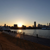 大桟橋の夕日