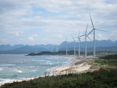 島根県江津市の風車群