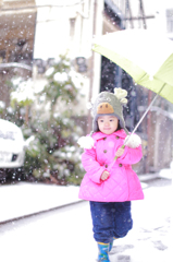 雪の中おさんぽ