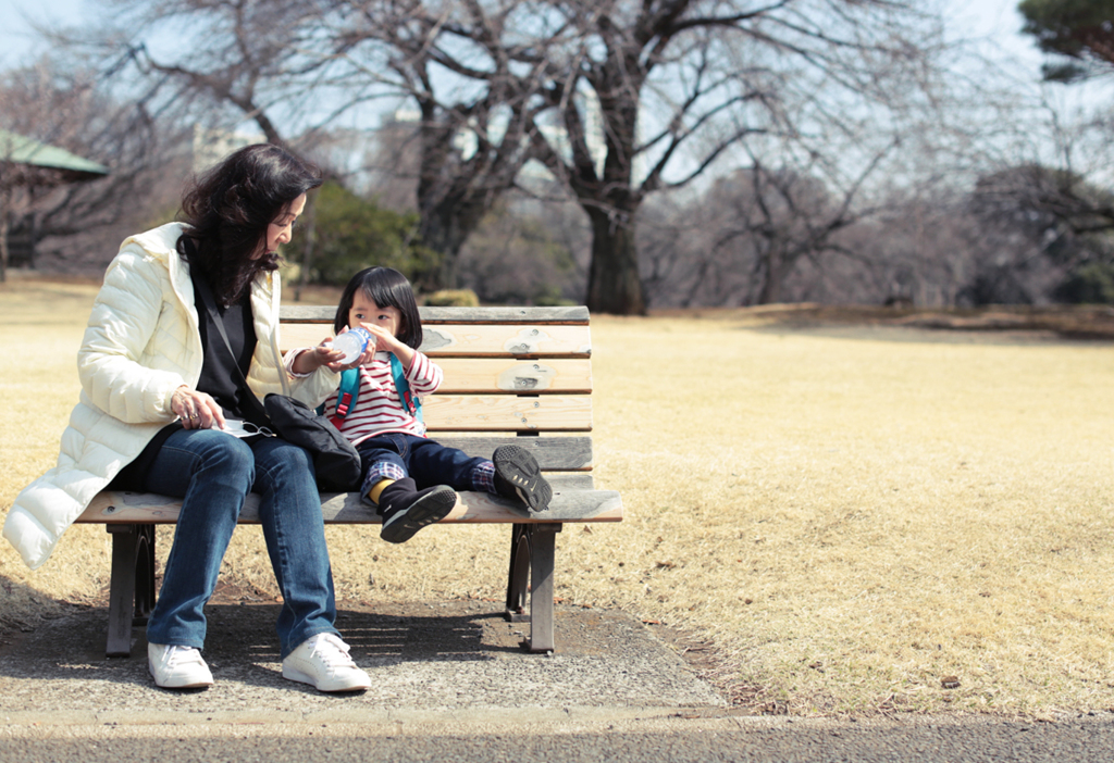 with grandma.