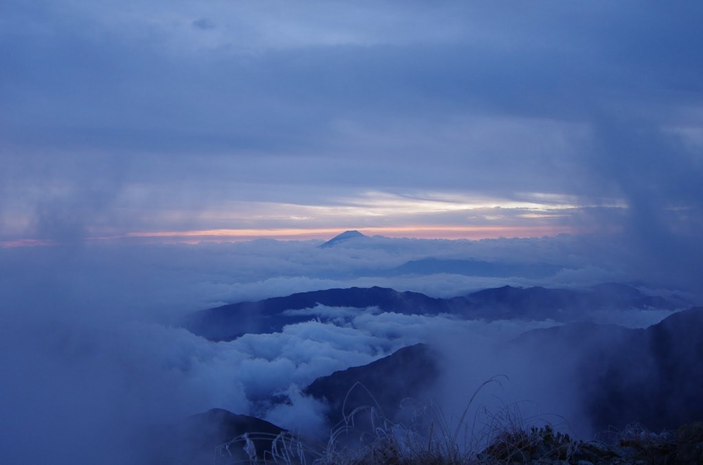 北岳頂上からの富士山