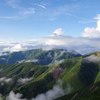 雨上がりの山なみ