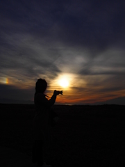 夕日を撮る！