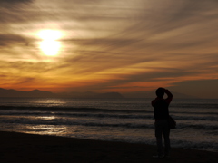 夕日