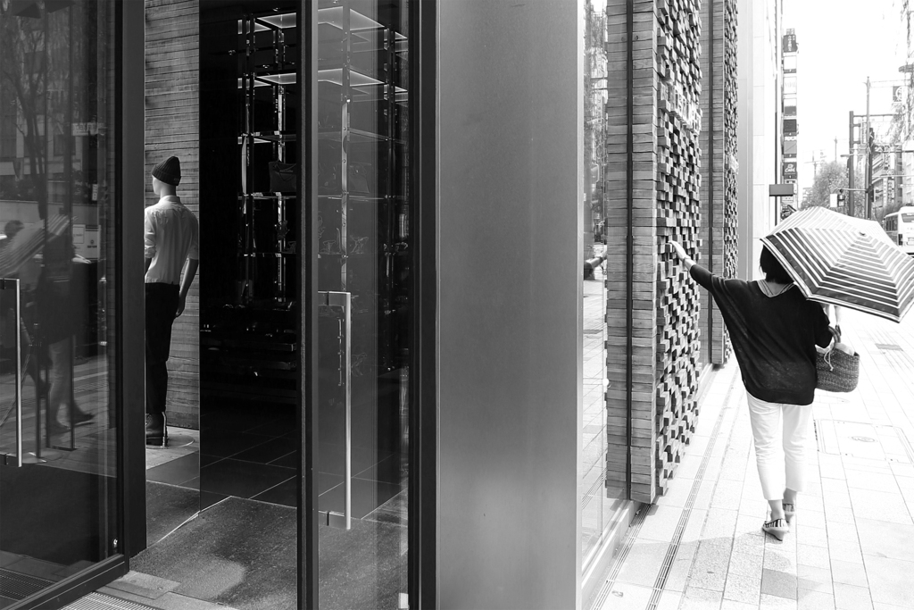 カサを入れてパシャリ