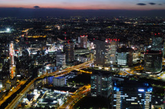 夕暮れの横浜