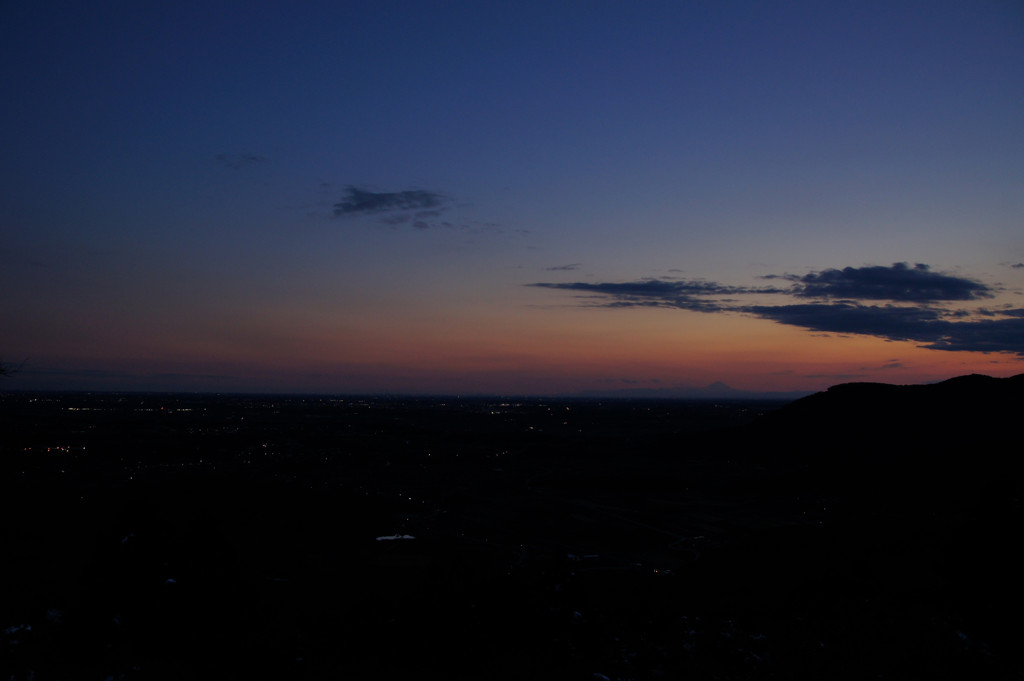 関東の夕暮れ