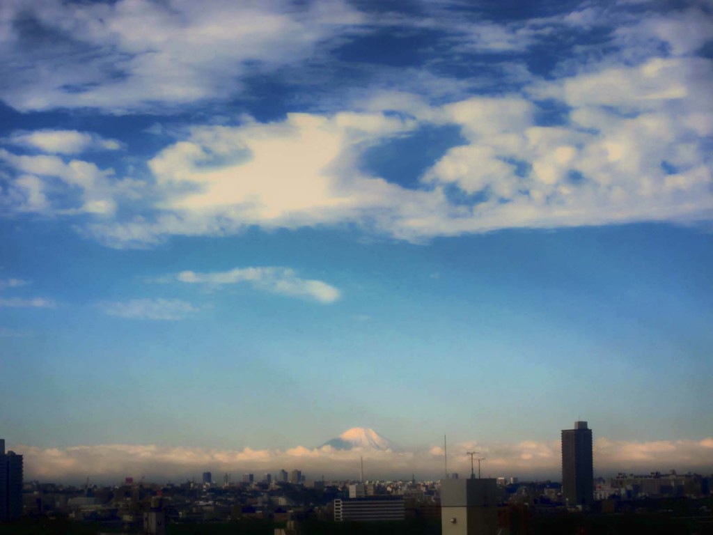 遠くの富士山