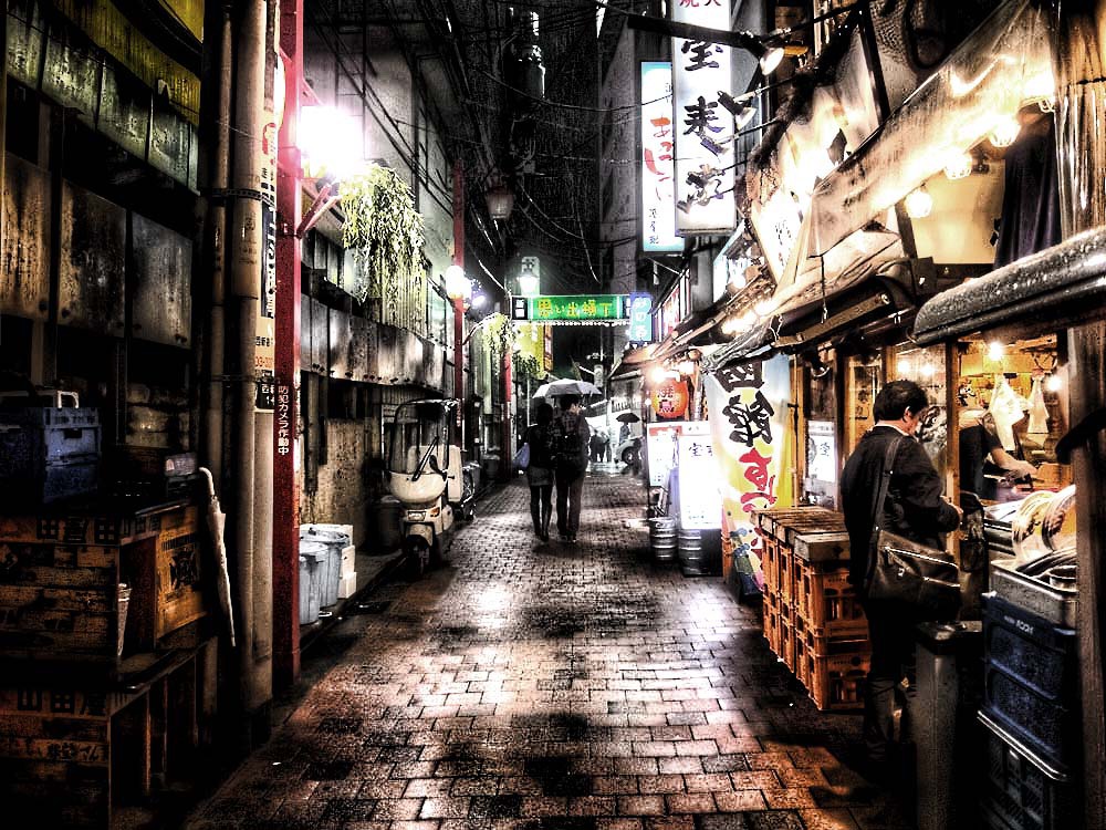 雨。思い出横丁