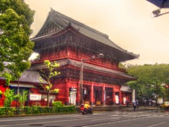 雨の増上寺