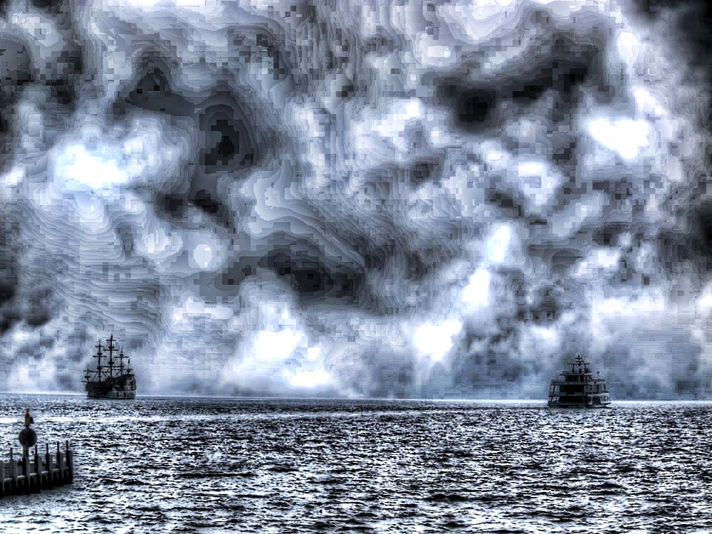 モザイクの雲