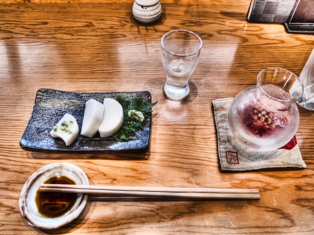 板わさで一杯