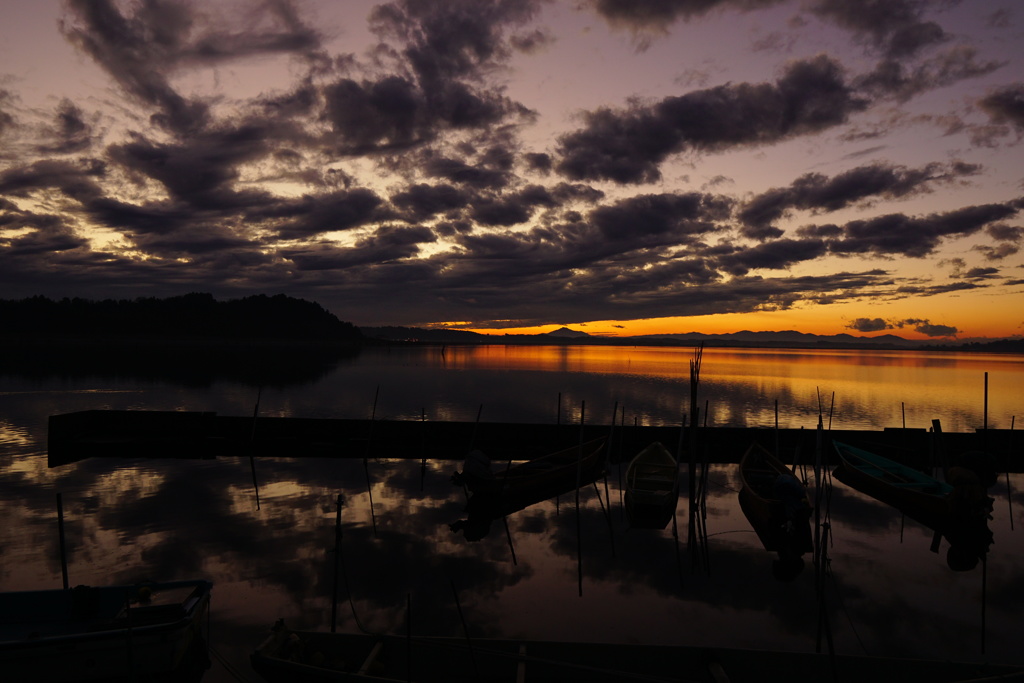 ・・・夕日に癒され