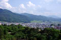 福島県　若松城（鶴ヶ城）からの眺望