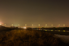 鏡島大橋の冬景色