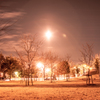月明かりの冬夜景（学びの森）