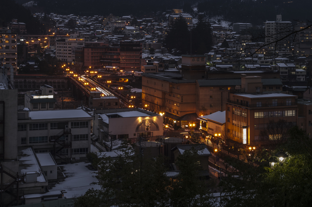 下呂の街（冬景色）