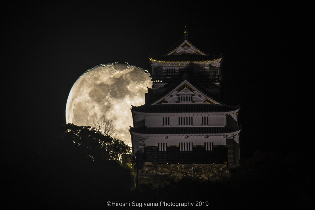 岐阜城と立待月