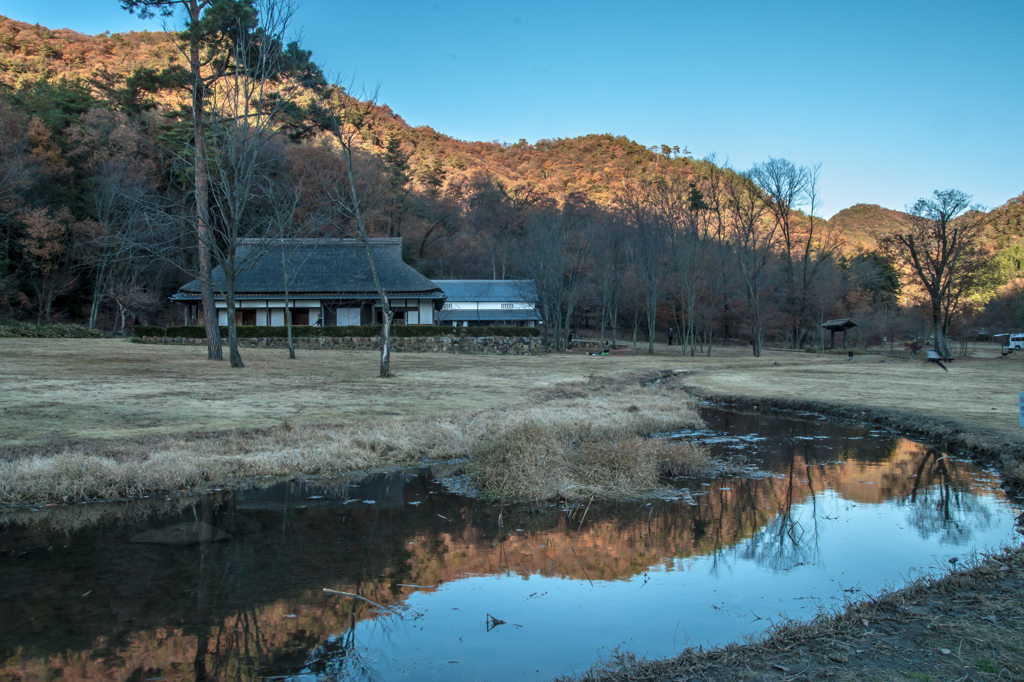 里山の夕暮れ