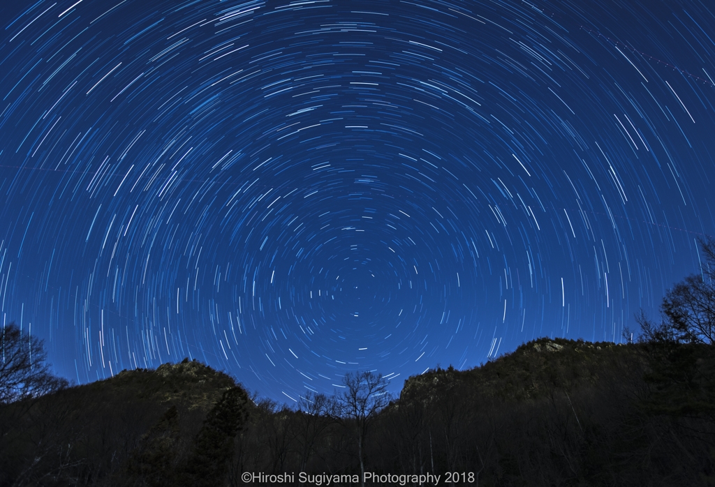 里山の冬（夜空）