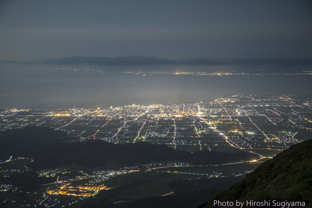 琵琶湖の夜景（長浜市）