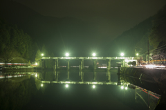 益田川のダム湖（夜景）
