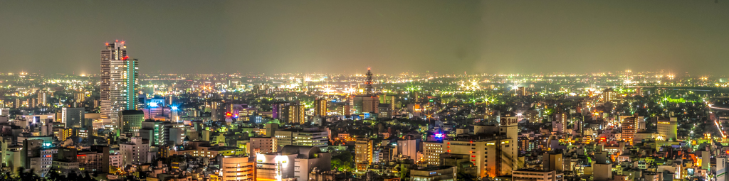 岐阜市街の夜景（JR岐阜駅～柳ケ瀬）