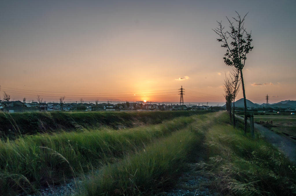 郷里の夕暮れ