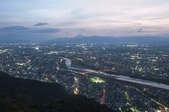 長良川の夕暮れ