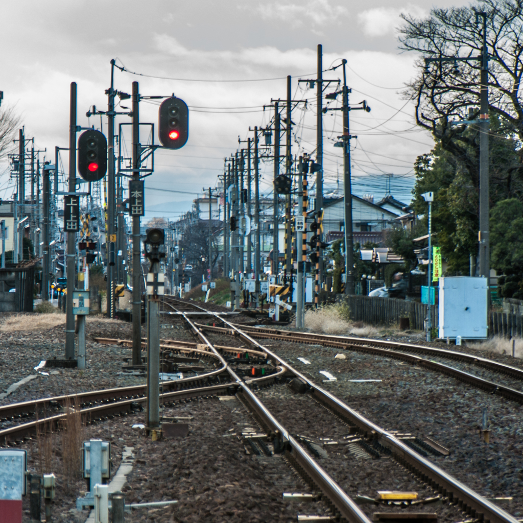 ＪＲ東海高山本線蘇原駅構内で（岐阜方面）