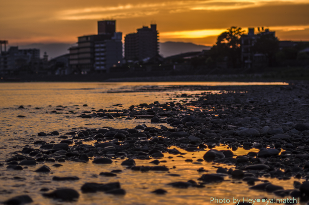 長良川の夕暮れ