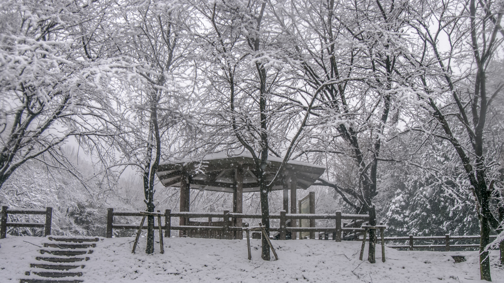 雪景色（下池の東屋）