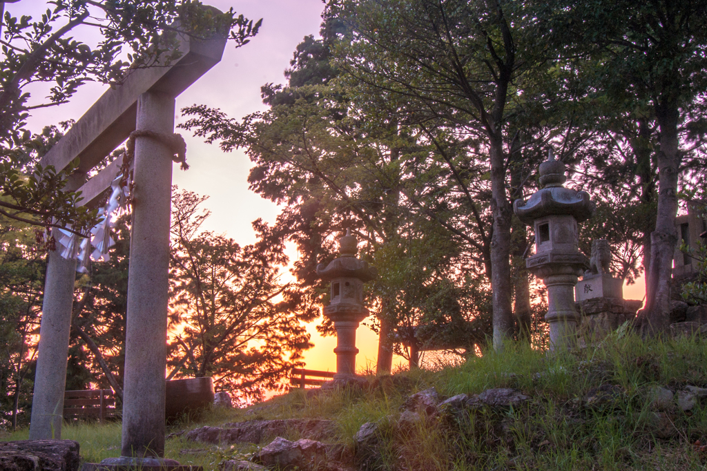三井山の夕焼け