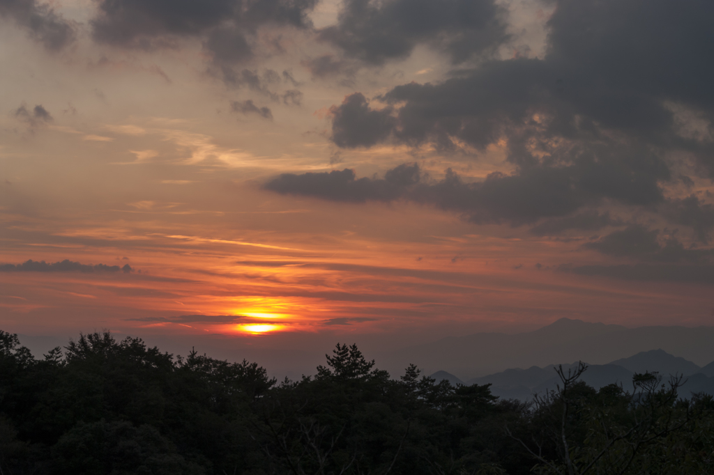 故郷の夕暮れ